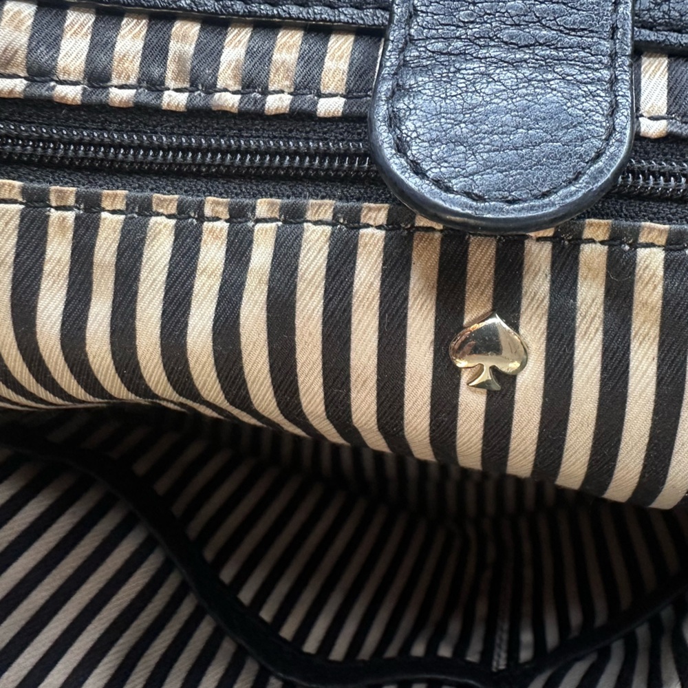 KATE SPADE Cobble Hill Black Pebbled Leather Expandable Tote - Picture 14 of 15